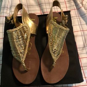 Gold sandals